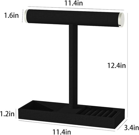 Bracelet and Necklace Holder,Velvet Jewelry Necklace Display Organizer Stand,bracelet Holder for Selling,Bracelet and Necklace Storage Tree (Style 2（Beige）) in Kuwait