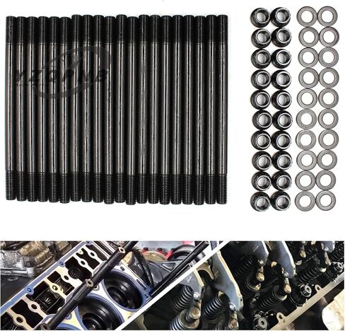 مجموعة مسمار مسمار الرأس متوافقة مع 2003-2007 Ford F250 F350 F450 F550 E350 E450 Excursion 6.0L أسطوانة ديزل V8 Powerstroke تحل محل 250-4202 in Kuwait