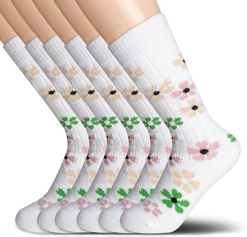 HENNY RUE Womens Novelty Socks,Strawberry Socks,Cute Fancy Crew Socks Dress Socks Girls,Casual Cotton Crew Socks in Saudi Arabia