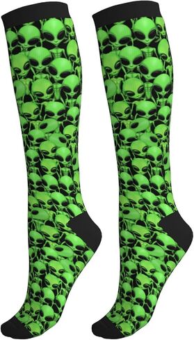 Compression Socks Calf Knee High Support Socks Novelty For Women Men Athletic Running Hiking Nurse in Kuwait