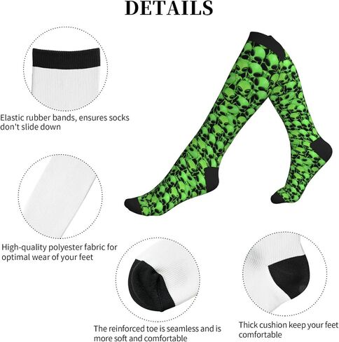Compression Socks Calf Knee High Support Socks Novelty For Women Men Athletic Running Hiking Nurse in Kuwait