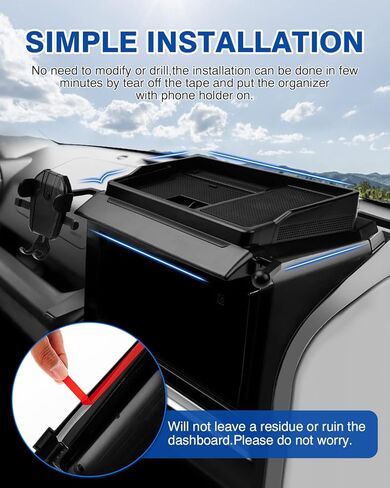 حامل هاتف Autorder جبل لسوزوكي جيمي 2019 2020 2021 2022 2023 2024 2025 JB64 JB74 ملحقات وحدة التحكم المركزية منظم لوحة القيادة مع حامل الهاتف مع حصيرة مضادة للانزلاق in Kuwait