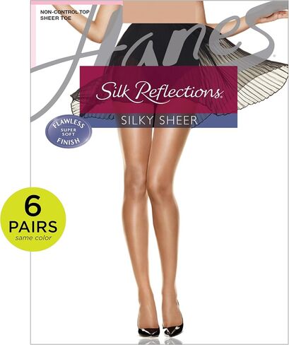 Hanes Silk Reflections Pantyhose Silky Sheer- Non Control- Sheer Toe in Saudi Arabia