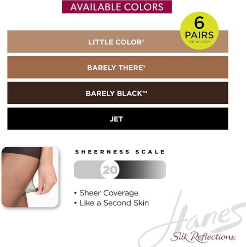 Hanes Silk Reflections Pantyhose Silky Sheer- Non Control- Sheer Toe in Saudi Arabia