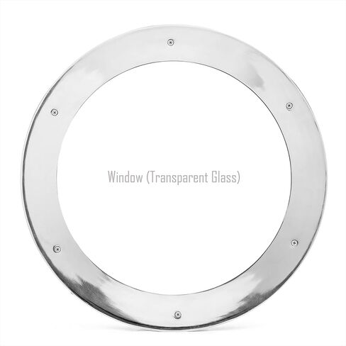 Deep Flange Nickel Premium Aluminum Premium Nautical Porthole Window With A Transparent Glass | Kitchen Home Decor Porthole Window | Nagina International (Nickel, 20 Inches) in Saudi Arabia