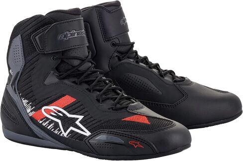 حذاء Alpinestars Faster 3 Rideknit (9.5) (أسود/رمادي/أحمر ساطع) in Saudi Arabia