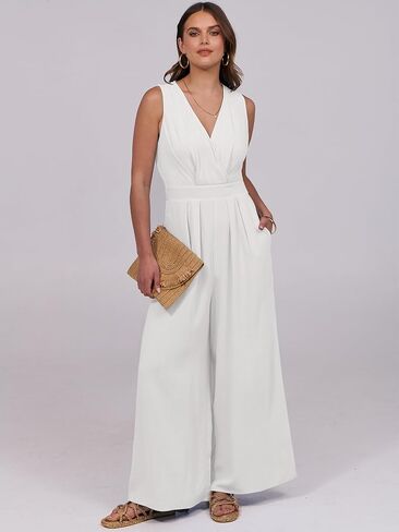 ANRABESS Women Jumpsuits Sleeveless V Neck Elegant Dressy Casual Backless One Piece Pants Romper 2025 Summer Outfits in Saudi Arabia