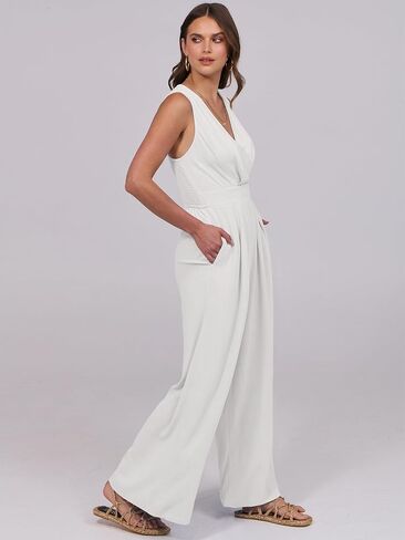 ANRABESS Women Jumpsuits Sleeveless V Neck Elegant Dressy Casual Backless One Piece Pants Romper 2025 Summer Outfits in Saudi Arabia