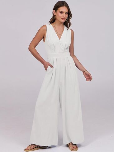 ANRABESS Women Jumpsuits Sleeveless V Neck Elegant Dressy Casual Backless One Piece Pants Romper 2025 Summer Outfits in Saudi Arabia
