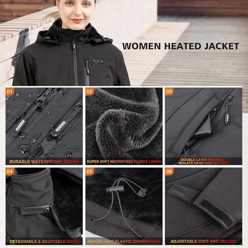 سترة ARRIS للنساء للتدفئة الكهربائية معطف أزرق للتدفئة مقاس صغير in Kuwait