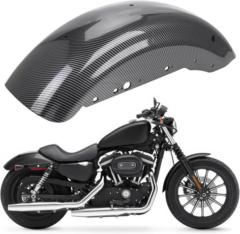 واقي الطين للحاجز الخلفي للدراجة النارية مناسب لـ Harley Sportster 883 XL883 1200 XL1200 2004-2023 نمط ألياف الكربون ABS in Kuwait