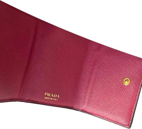 محافظ برادا النسائية ثنائية اللون ثلاثية الطي باللونين الأسود والوردي محفظة جلد سافيونو 1MH021 محفظة جلدية للنساء in Kuwait