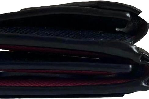 محافظ برادا النسائية ثنائية اللون ثلاثية الطي باللونين الأسود والوردي محفظة جلد سافيونو 1MH021 محفظة جلدية للنساء in Kuwait