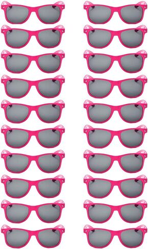 20 Pairs Wholesale Sunglasses for Men Women in Bulk Retro 70s 90s Adult Cheap Glasses for Party Supplies (Black) in Saudi Arabia