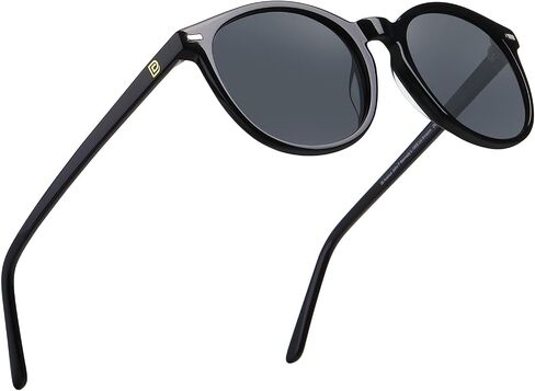 DUCO Retro Round UV400 Polarized Sunglasses for Women Men Vintage Shades Classic Acetate Trendy Fashion Sunglass DC1230 in Kuwait
