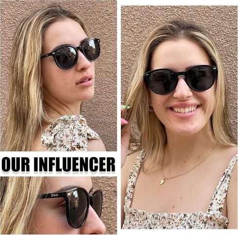 DUCO Retro Round UV400 Polarized Sunglasses for Women Men Vintage Shades Classic Acetate Trendy Fashion Sunglass DC1230 in Kuwait
