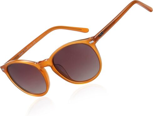 DUCO Retro Round UV400 Polarized Sunglasses for Women Men Vintage Shades Classic Acetate Trendy Fashion Sunglass DC1230 in Kuwait