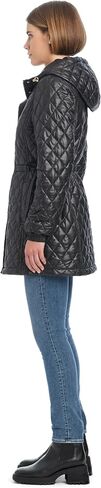 kate spade new york Women's Water Resistant Quilted Hooded Jacket with Adjustable Waist in Saudi Arabia
