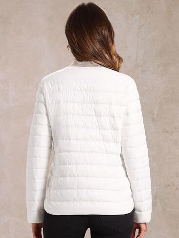 Allegra K Women's Puffer Jacket Lightweight Button Down Packable Long Sleeve Coat in Saudi Arabia