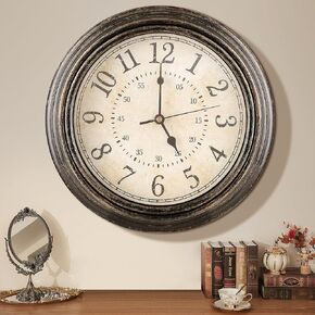 Wall Clocks for Living Room Decor & 12 Inch Large Clock Wall Decor, Keep-Accurate-Time Reloj de Pared para Sala,Easy to Read+15dB Quiet Vintage Clocks for Living Room,Wall Clocks for Living Room Decor
