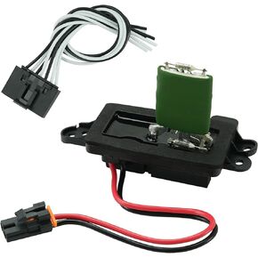 89019088 HVAC Blower Motor Resistor Kit with Harness for Che-vy Avalanche Silverado GM-C Sierra Cadi-llac Escalade 973-405 (4 Holes Mounting Flange and 7 Pins)