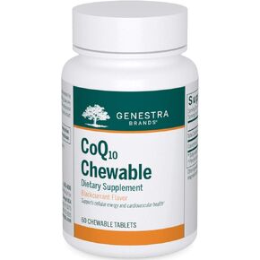Genestra Brands CoQ10 Chewable | Coenzyme Q10 Supplement | 60 Chewable Tablets | Natural Blackcurrant Flavor