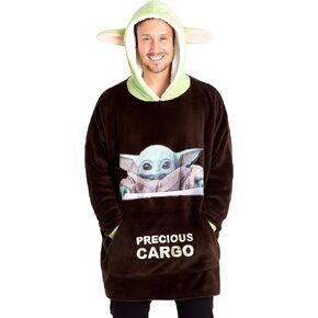 Disney The Mandalorian Mens Hoodies Fleece Oversized Blanket Hoodie Baby Yoda