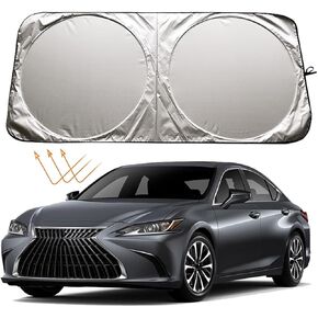 XHRING Windshield Sun Shade for Lexus is IS250 IS350 IS300 IS460 is Couple ES ES350 RC CT LS UX Series Accessories, Car Front Window Sunshade Sun Visor Shield for Lexus Sedans Sun Protection