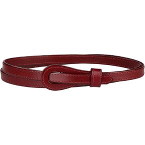 Womens Adjustable Faux Leather Belts, Tie A Knot Belt Fashion Skinny Waist Strap Waistband