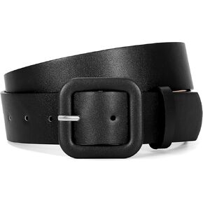 WHIPPY Women Leather Belt Candy Color Fashion Square Buckle Belt Ladies Belt for Jeans Pants Dresses