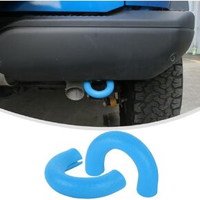 Linskip Tow Hook D Ring Covers Fit for 2021-2024 2025 Ford Bronco Accessories, Rear Bumper Tow Hook Rubber Sleeve Protectors for Bronco Raptor Accessories(Red)