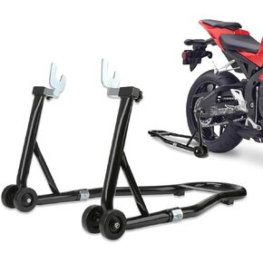 NIHAO Universal Motorcycle Stand Lift, 450 Lbs Capacity Rear Wheel Lift, Compatible with Most Yamaha, Honda, Kawasaki, Suzuki, Ducati, BMW
