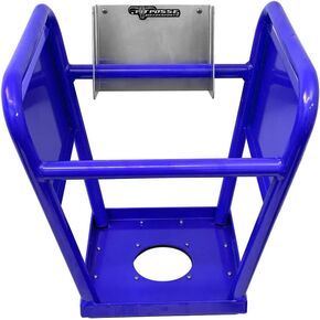 Pit Posse PP277BU-KIT Motorcycle Dirt Bike Panel Stand with Holder Hook for Trailer Garage Organization- Aluminum MX Stand- Compatible with Honda Yamaha Kawasaki- Blue