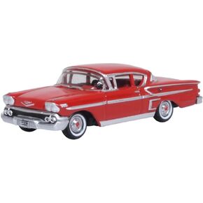 Oxford Diecast 1958 Chevy Impala Sports Coupe Rio Red 1:87 Scale 87CIS58003