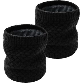 Winter Neck Warmer Fleece Lined Knitted Neck Warmer Soft Mask Face Warmer Neck for Women Men Teens Windproof Gift