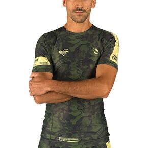 Sanabul Camo Rash Guard Short Sleeve Compression Shirts for Men | MMA BJJ Shirt | Men Cross Training Rash Guard