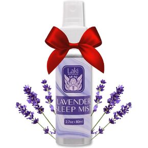 Laki Naturals Lavender Sleep Mist – Travel Size & Full Size Set (2.7oz + 1oz) – Lavender Essential Oil Spray for Bedding & Room | Natural Sleep Aid for Deep Sleep & Relaxation | Aromatherapy Mist