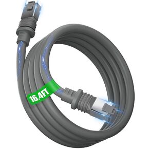 MEIPEK Starlink Gen 3 Cable 150FT 46M for Starlink Standard Gen 3, Outdoor Replacement Extension Starlink Ethernet Cable Waterproof, Gray