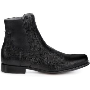 FRANCO CUADRA Men's Chelsea Boots in Genuine Deer Leather Black G43VNBU