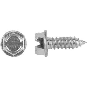 1000 License Plate Screws 1/4" (#14) X 3/4" Hex Head Zinc Tag Screws