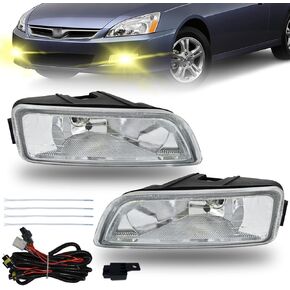 Fog Lights Compatible With Honda Accord Sedan 2006 2007 Replacement kit with H11 12V 55W Halogen Bulbs & Wiring Harness