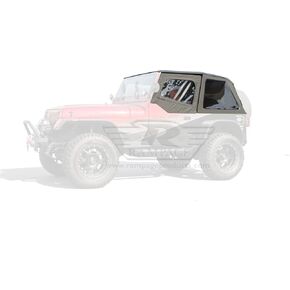 RAMPAGE PRODUCTS Factory Replacement Soft Top for Jeep Wrangler YJ | Tinted Windows, Door Skins, Vinyl, Black Diamond | 109435 | Fits 1992-1995 Jeep Wrangler YJ