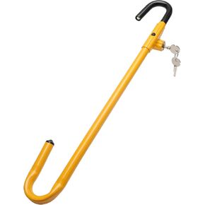MaySpare Universal Steering Wheel Brake Lock, Adjustable Safety Brake Pedal Lock, Anti-Theft Device, Protect Vehicle Safety