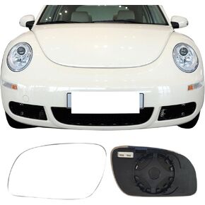 Passenger Side Mirror Replacement Glass for Volkswagen Beetle 2001-2010,Backing Plate Power Heated Right Side View Mirror Glass for VW Beetle 2001 2002 2003 2004 2005 2006 2007 2008 2009 2010