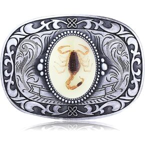 Btilasif Belt Buckles for Women and Men Vintage Turquoise Stone Western Cowboy Belt Buckle