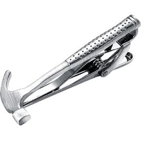 Yoursfs Electrician Tie Bar For Men 316L Stainless Steel Silver Nail Novelty Construction Tie Clips Jewelry