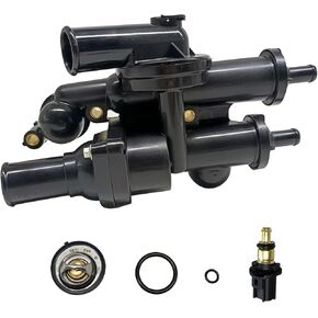 Engine Coolant Thermostat Housing Kit Fits For 2008-2014 Dodge Avenger, 2008-2012 Dodge Caliber, 2008-2010 Chrysler Sebring, 2009-2017 Journey & Compass, Replace 68003582AB 902-319