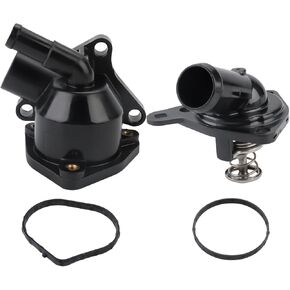 Engine Coolant Thermostat Housing Assembly Compatible with Acura RSX 2002-2006 Honda Civic 2002-2005 CR-V 2002-2006 2.0L L4 Thermostat Housing Replacement for 19320-PNA-003 19301-PNA-003