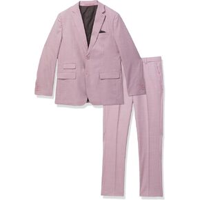 Isaac Mizrahi Boys' Slim-fit Chambray 2 Piece Suit