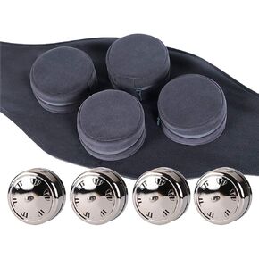 Moxa Cone Box Include 4 Boxes, Portable Moxibustion Moxa Cone Burner Box Set - Moxibustion Box with Carry Band for Back Pain, Leg, Waist, Acupuncture Point/NO Moxa Cone (A)